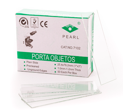 PORTAOBJETOS P/MICROSCOPIO 26 X 75 MM SENCILLO PEARL