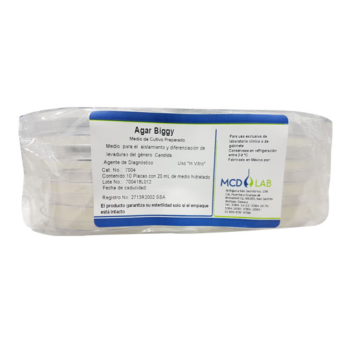 Agar Biggy Caja/10 Tubos MCD LAB