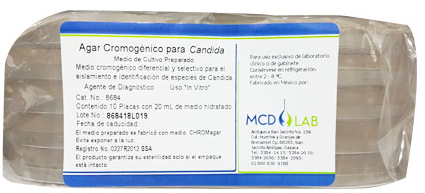 Agar Cromogénico Orientador Pqte/10 placas MCD LAB