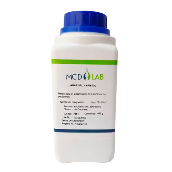 Agar Sal y Manitol Fco. 450 g. MCD LAB