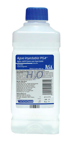 AGUA INYECTABLE 1 LT P/ IRRIGACION PISA