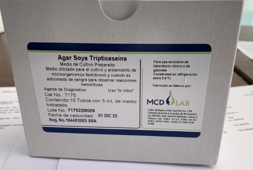 Agar Soya Tripticaseína Caja/10 Tubos MCD LAB