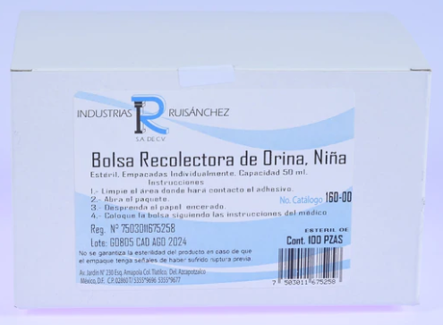 Bolsa Recoleccora de Orina (EEI) Niña   100 pzas I.R.
