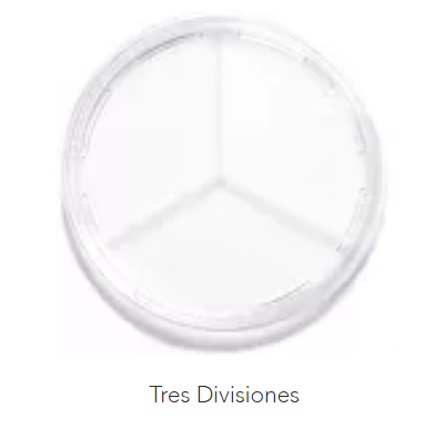 CAJA PETRI ESTERIL 100X15 C/3 DIV. EST. SYM PIEZA