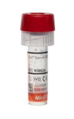 MiniCollect® TUBE 05 / 1 ml Z Serum Clot Activator red cap NIPRO