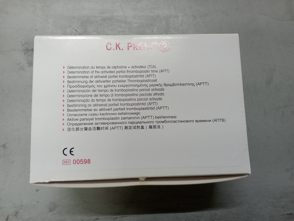 CK Prest 2 Tiempo de tromboplastina parcial activada Eq. 6 X 2 ml. LICON