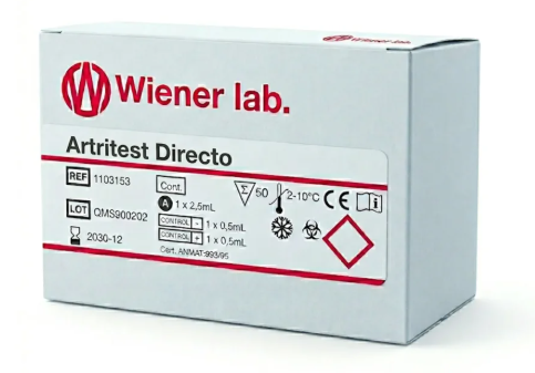 Factor Reumatoide ARTRITEST DIRECTO 50 DET. Cat.1103152 Wiener Lab