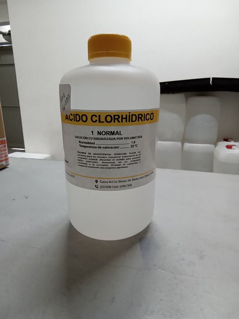 ACIDO CLORHIDRICO 1 LT. 1 NORMAL GOLDEN