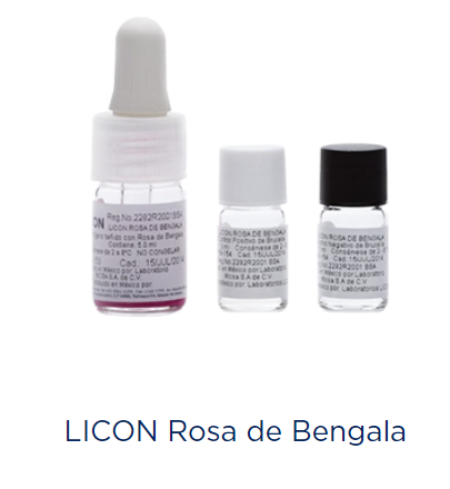 LICON Antigeno teñido con Rosa de Bengala, suero control positivo y negativo_ 5 ml.
