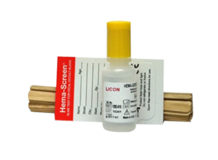 LICON HEMASCREEN tarjeta para Sangre Oculta en heces con control positivo v negativo 50 dt.