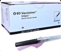 [368608] AGUJA ECLIPSE, 22G x 32mm (Negra) C/48 B.D.